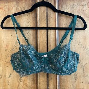 Victoria’s Secret green and blue lace bra 36C